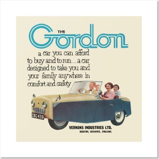 GORDON THREE WHEELER - advert Posters and Art